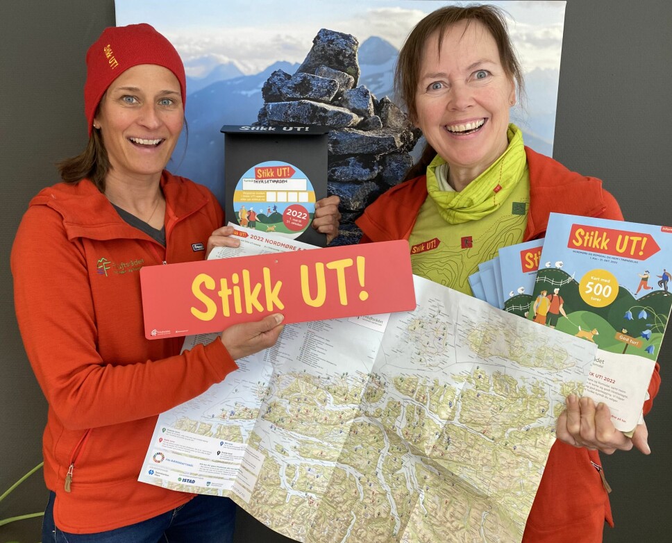 Marte Melbø og Liv Synnøve Hole i Friluftsrådet Nordmøre og Romsdal ber alle bruke Stikk UT!-vett når sesongen starter 1. mai.