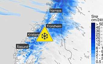 Farevarsel for helga: Lave temperaturer og snø over 200 meter i Møre og Romsdal og Trøndelag