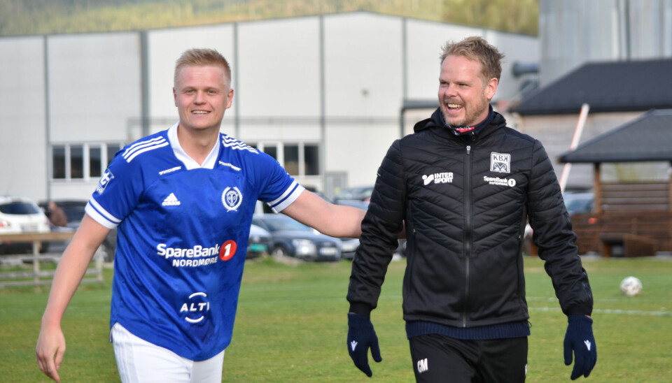 Lagkaptein Vegar Brøske sammen med KBK-trener Christian Mikkelsen