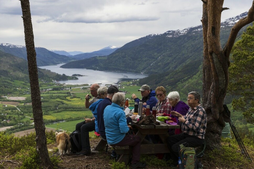 Matpause på Storhaugen.