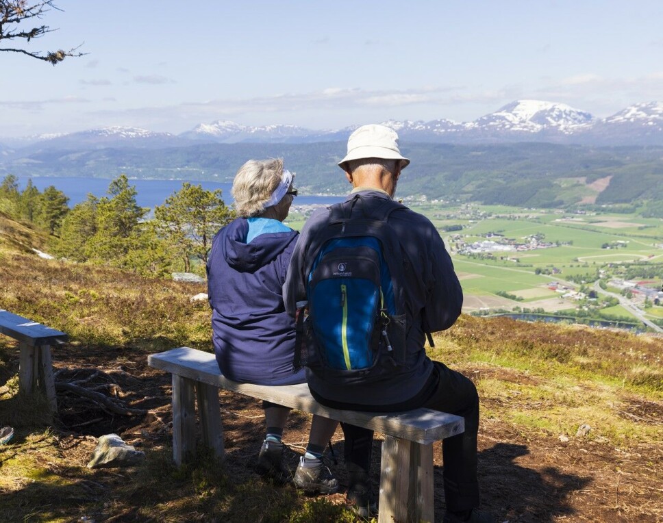 Utsikt frå Jabenken, høgst oppå Salen.
