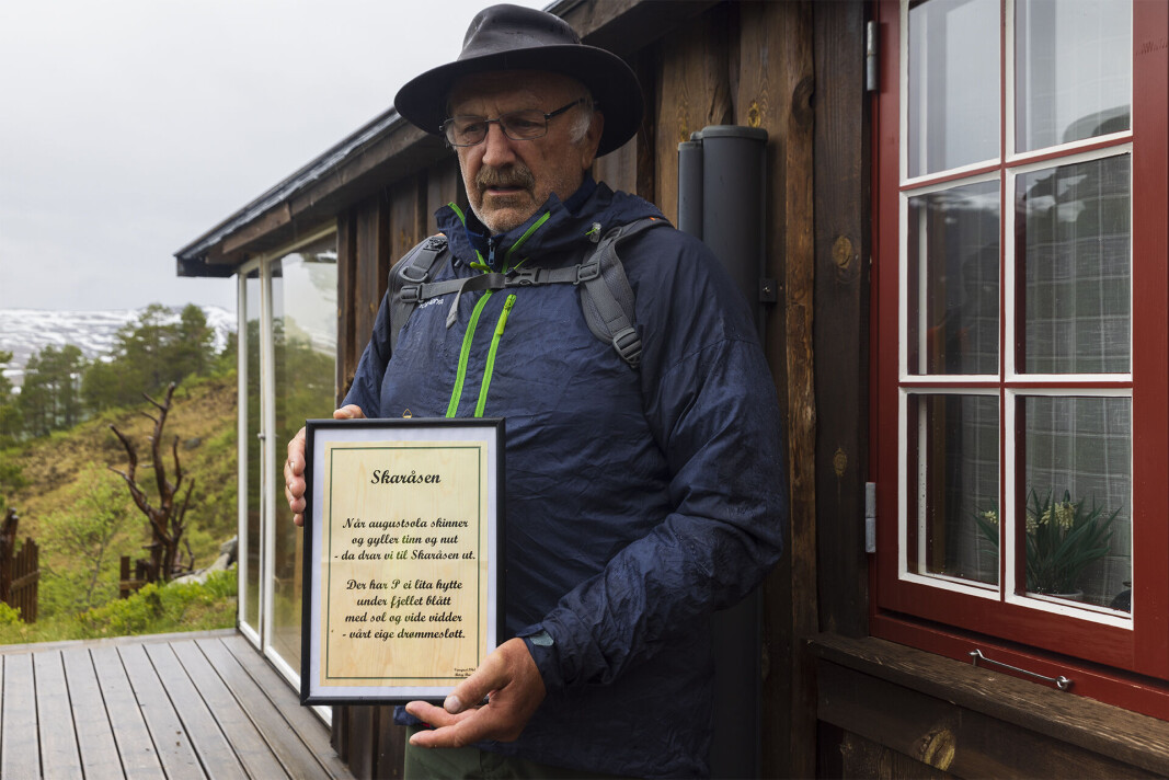 Historieforteljaren Lars Gudmund på Skaråsen. Historieforteljaren Lars Gudmund på Skaråsen.