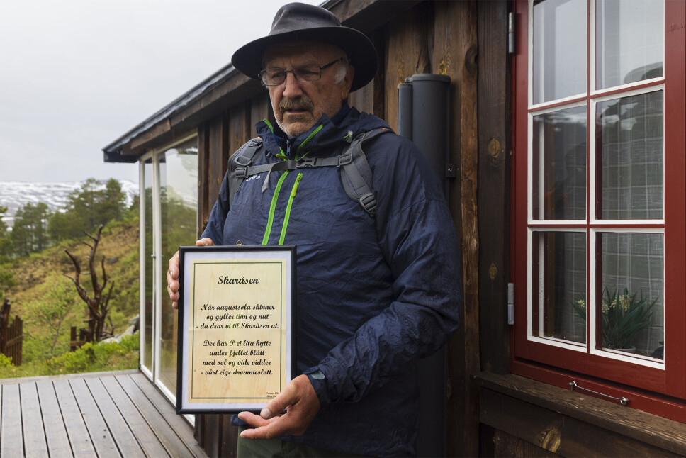 Historieforteljaren Lars Gudmund på Skaråsen.