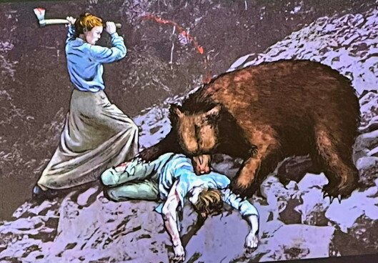 Vaglieri sine tegningar i nettartikkelen er lagt oppå autentiske terrengfoto. Her dramaet i Trodalen. Vaglieri sine tegningar i nettartikkelen er lagt oppå autentiske terrengfoto. Her dramaet i Trodalen.