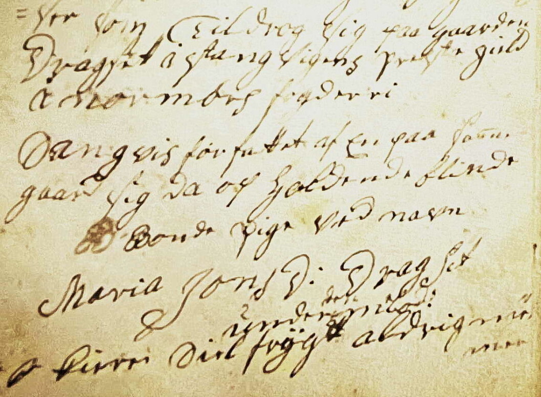 Frå notisboka der 12-årige Lars Isachsen Mo skreiv av (den trykte) Dragset-visa i mai 1777. Frå notisboka der 12-årige Lars Isachsen Mo skreiv av (den trykte) Dragset-visa i mai 1777.