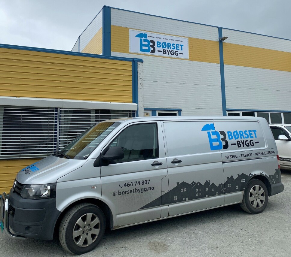Børset Bakeri-logoen er bytta ut med Børset Bygg.