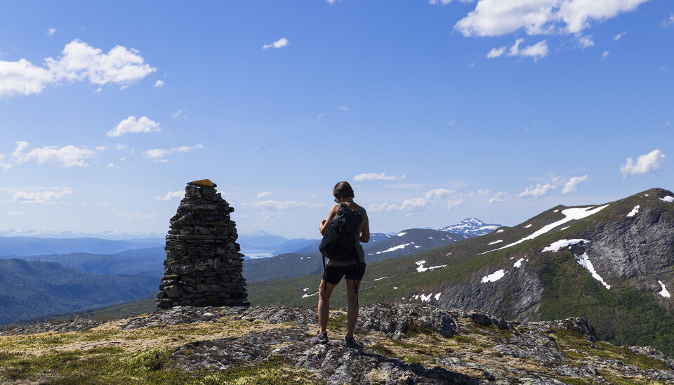 Utsikt mot fjord og fjell
