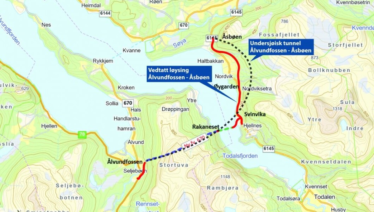 Positiv til vegløysinga, tilrår å undersøke tunnelalternativa på nytt