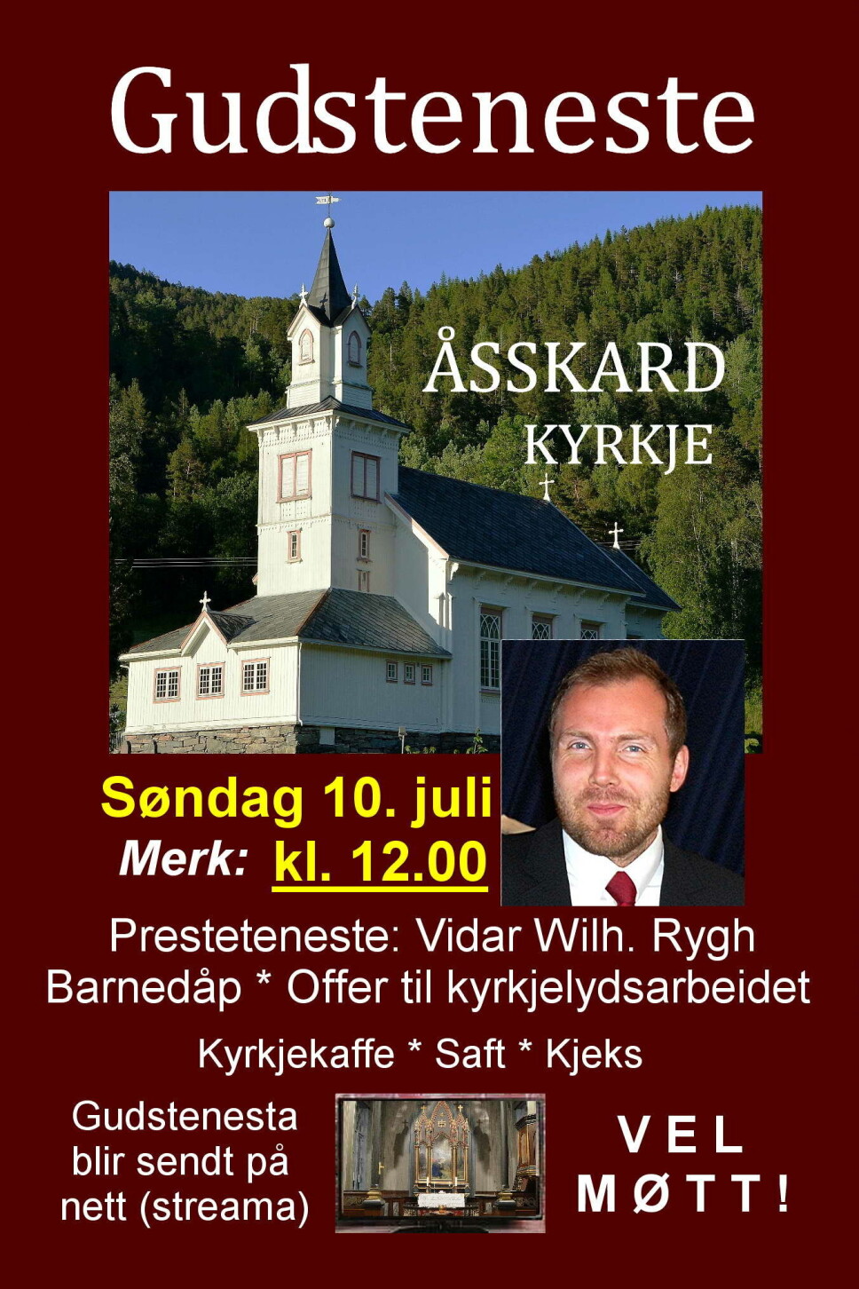 Messe i kyrkja og på nett
