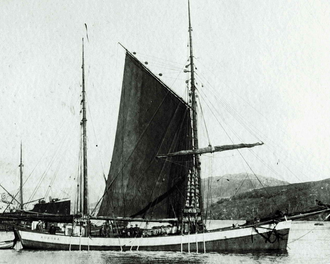 Galeas «Aurora» i storhetstida for hundre år sia. Galeas «Aurora» i storhetstida for hundre år sia.