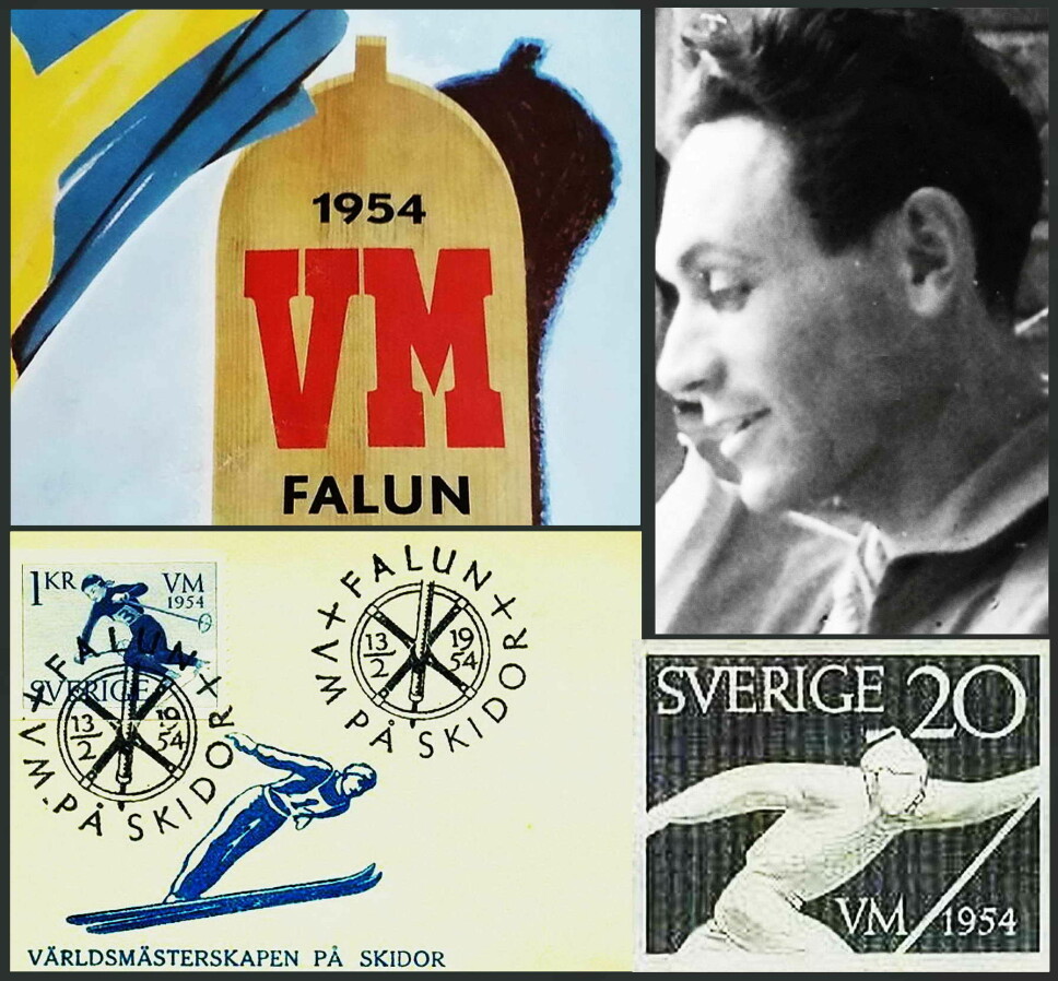 Olav Megård frå Halsa representerte Norge i VM i Falun 1954.