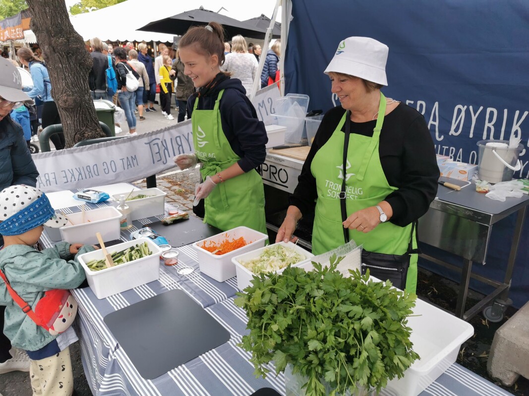 Fra Lakseregionens stand på matfestivalen i Trondheim. Fra Lakseregionens stand på matfestivalen i Trondheim.