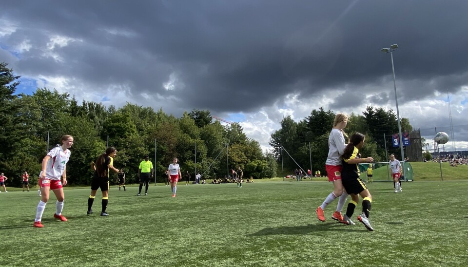 Fra kampen mot Wadi Delga FC fra Egypt.