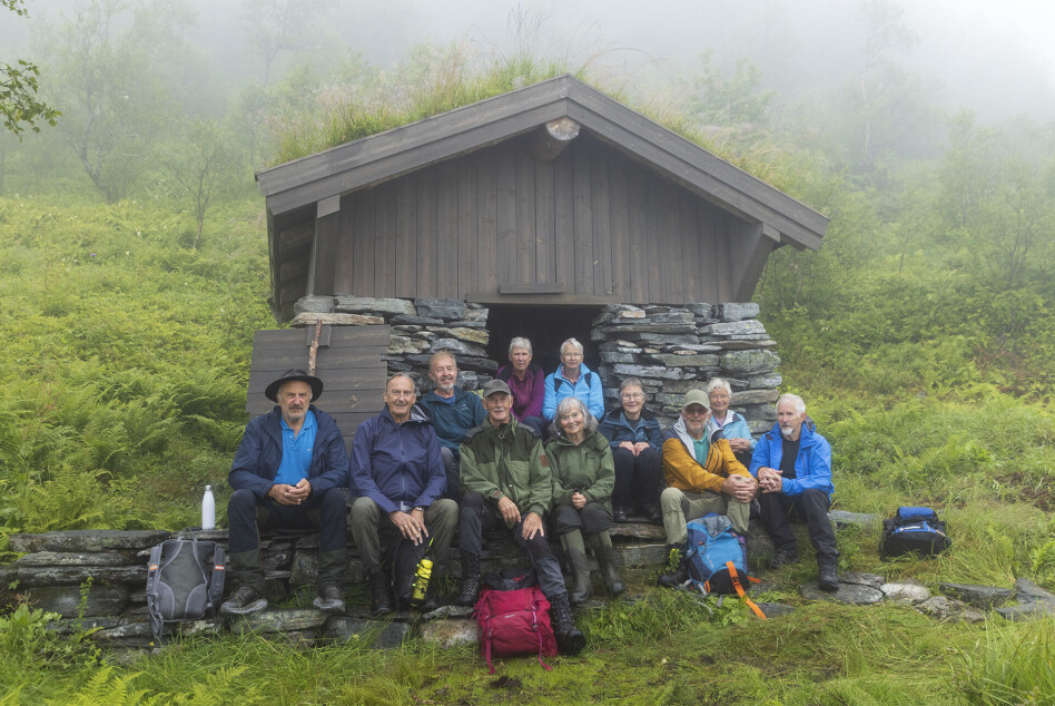 Hardhausar ved Høyløå i skodde og regn.