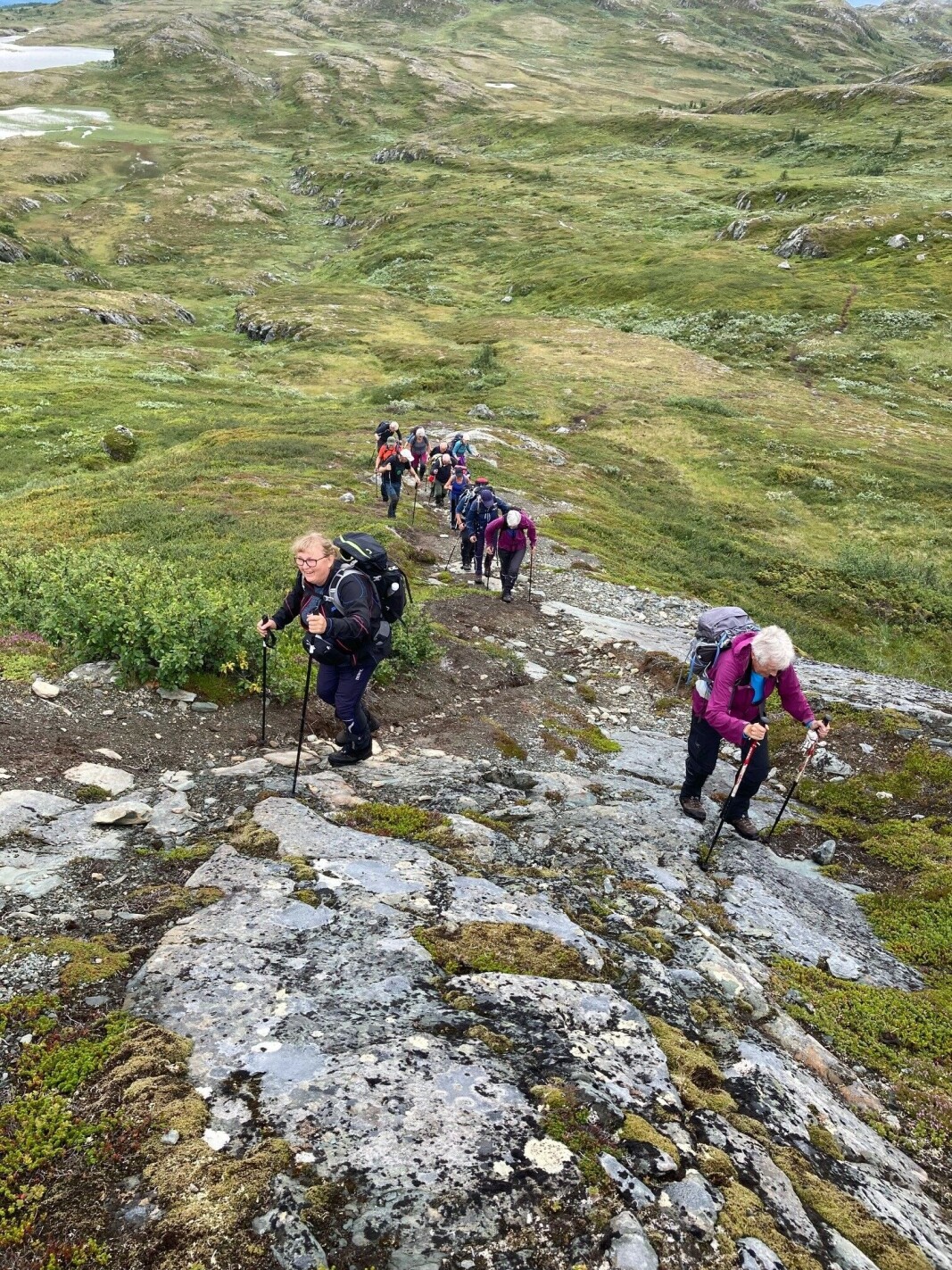 Så kom stigningene opp mot toppen. Så kom stigningene opp mot toppen.