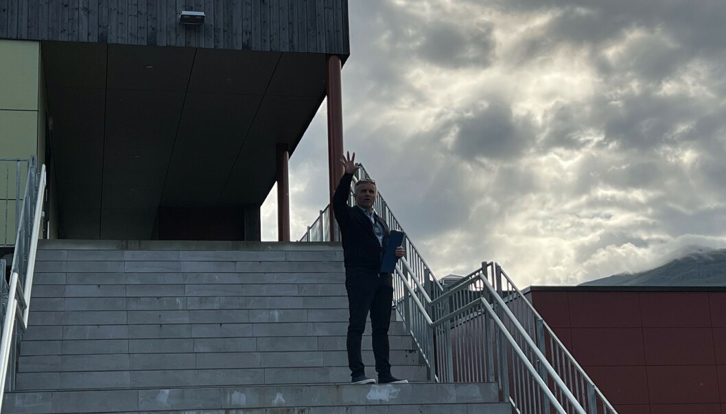 Rektor Kåre Herrem ønsket førsteklassingene velkommen til sitt første skoleår. Rektor Kåre Herrem ønsket førsteklassingene velkommen til sitt første skoleår.