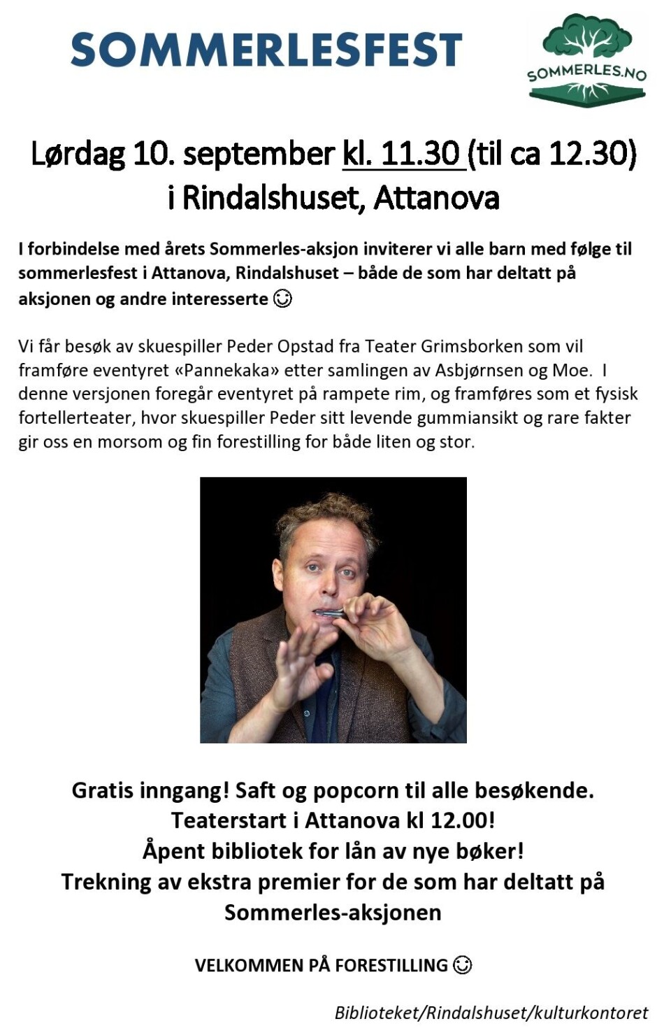 Sommerlesfest i Rindalshuset