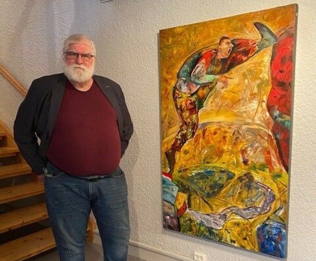 Lars Gunnar Polden ved biletet Lars Gunnar Polden ved biletet