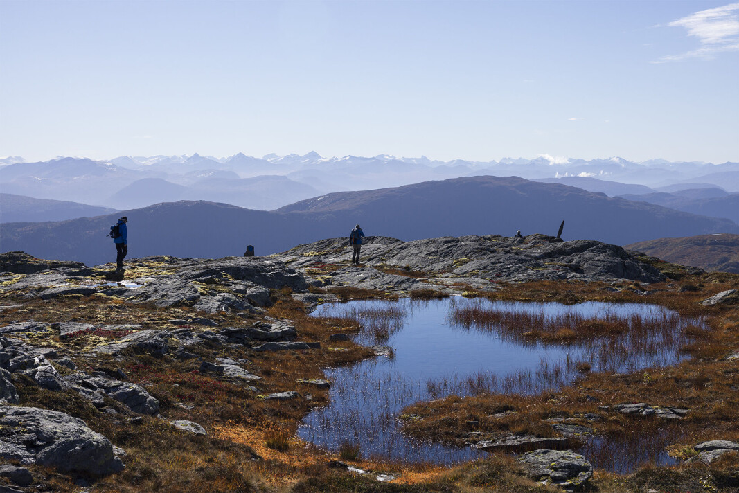 Fjella blånar i syningom. Fjella blånar i syningom.