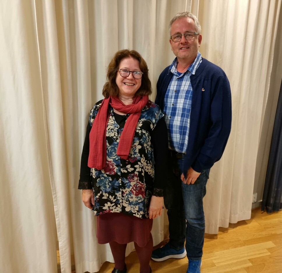 Dirigent og kunstnerisk leder Elin Persson og leder Per Ivar Østbø i Tordenskjold Songlag Dirigent og kunstnerisk leder Elin Persson og leder Per Ivar Østbø i Tordenskjold Songlag