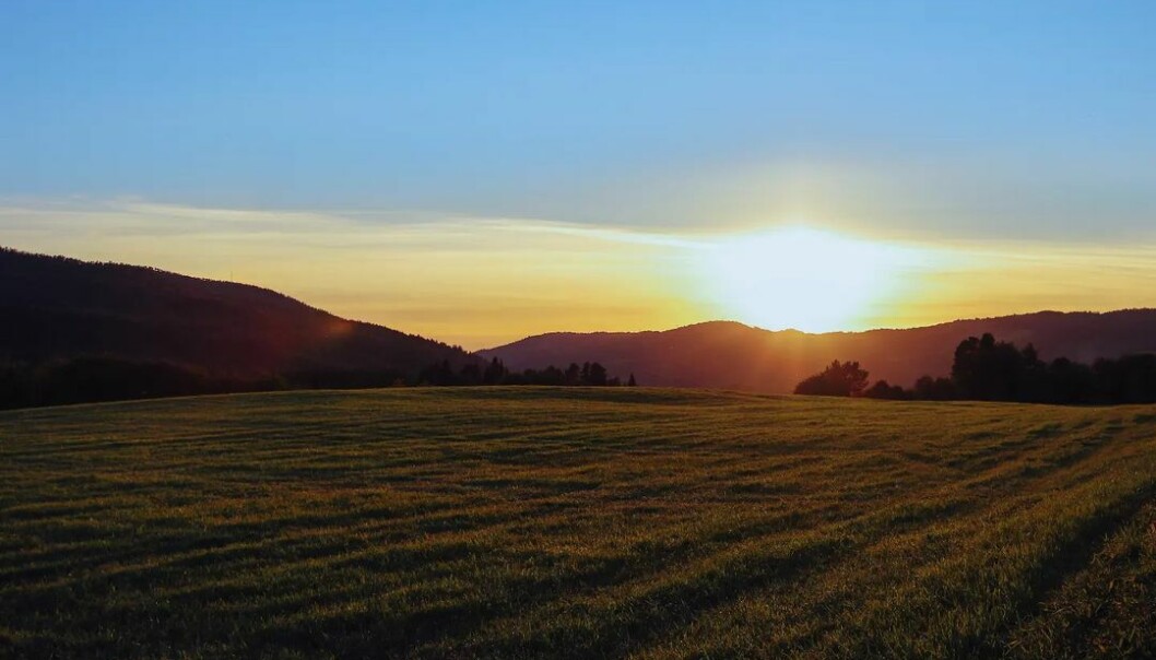 Solnedgang over Rindal Solnedgang over Rindal