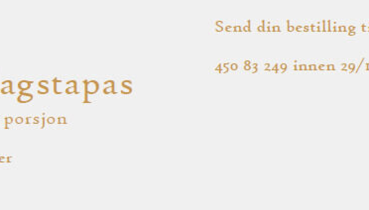 Fredagstapas 2. desember