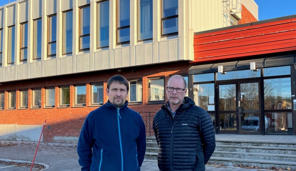 Økonomisjef Henning Andersen og kommunedirektør Mons Otnes.