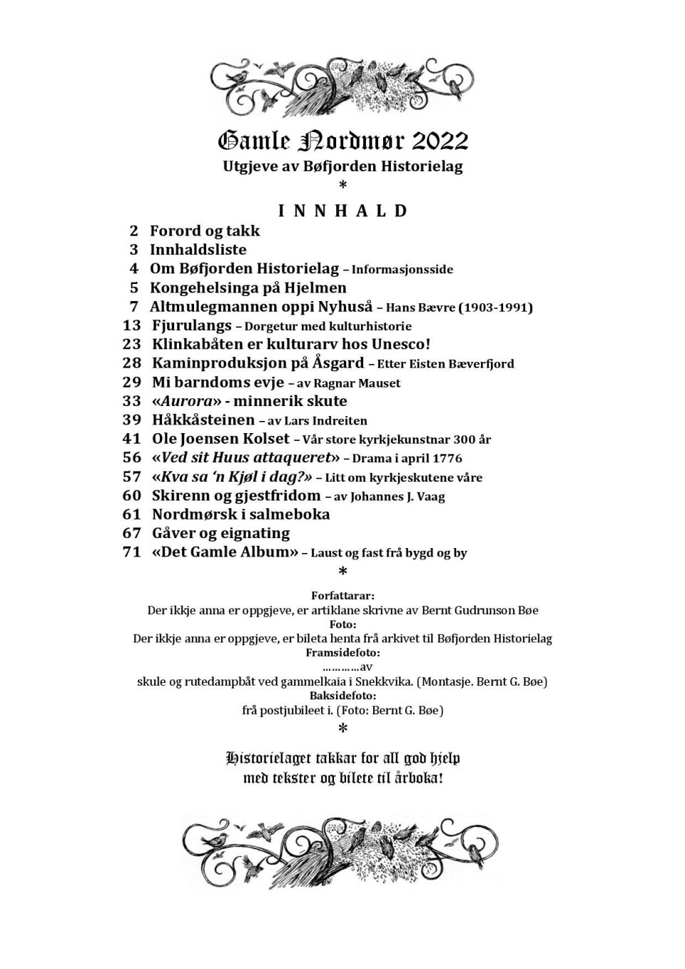 Dei 76 sidene er spekka med lokalkulturhistorie og har 250 foto.