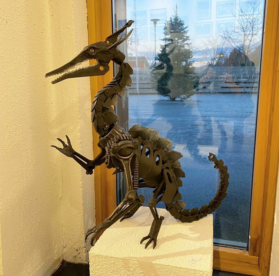 Metallskulptur av Emil Bråten