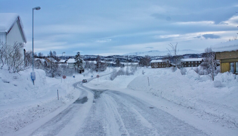 Rindalsvegen januar 2011. Utsikt mot Trollheimen.