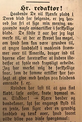 Slik byrjar lesarbrevet frå Tante. Slik byrjar lesarbrevet frå Tante.