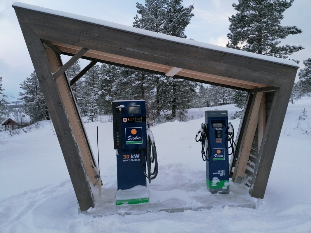 Ladestasjon i Skavlia Ladestasjon i Skavlia
