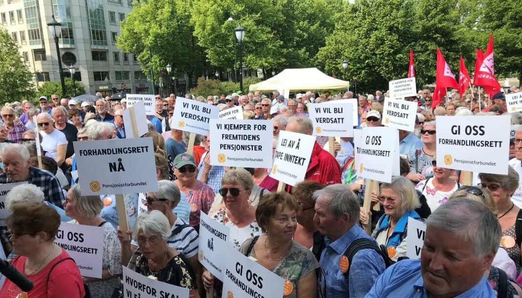 Demonstrasjon utenfor Stortinget den 6. juni i 2019. Demonstrasjon utenfor Stortinget den 6. juni i 2019.