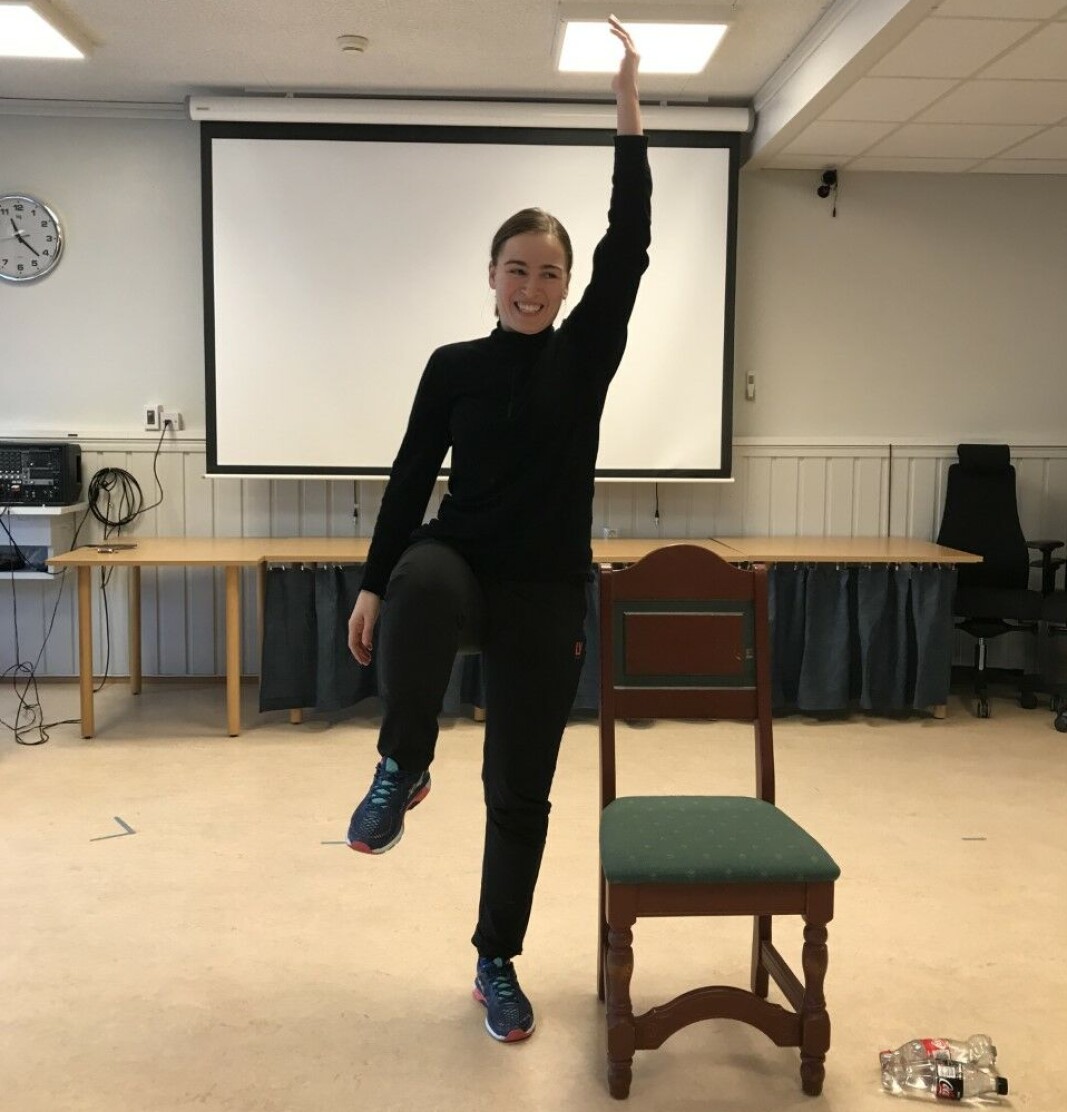 Oda Reitan Fjærli i gang med Sterk og stødig. Oda Reitan Fjærli i gang med Sterk og stødig.