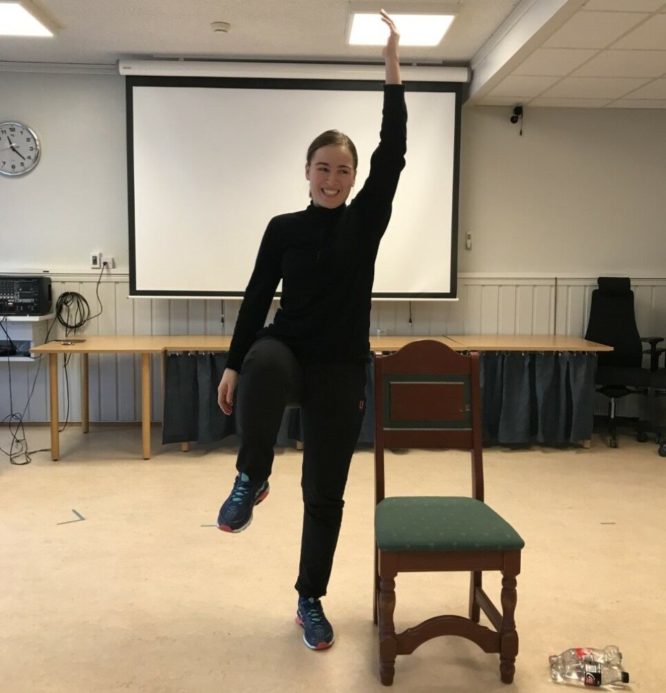 Oda Reitan Fjærli i gang med Sterk og stødig.