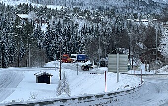 Trafikkuhell på fv6164 i Rindal