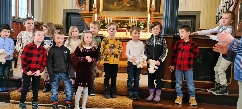 6-åringane deltok i saueleitinga 6-åringane deltok i saueleitinga