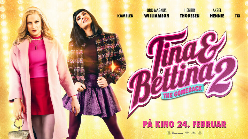 Filmplakat av Tina og Bettina 2 som kommer på kino 24. februar.