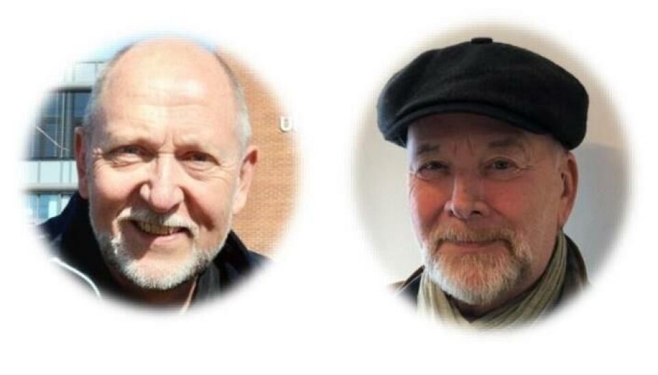 Songmøte i Svorkasalen Portrett av Norvald Bondhus og Rolf Arne Berg