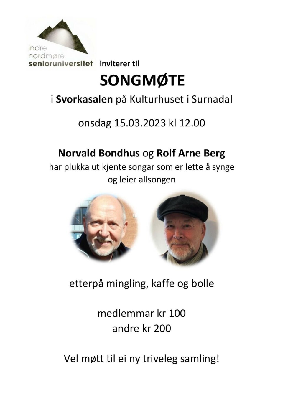 Songmøte i Svorkasalen