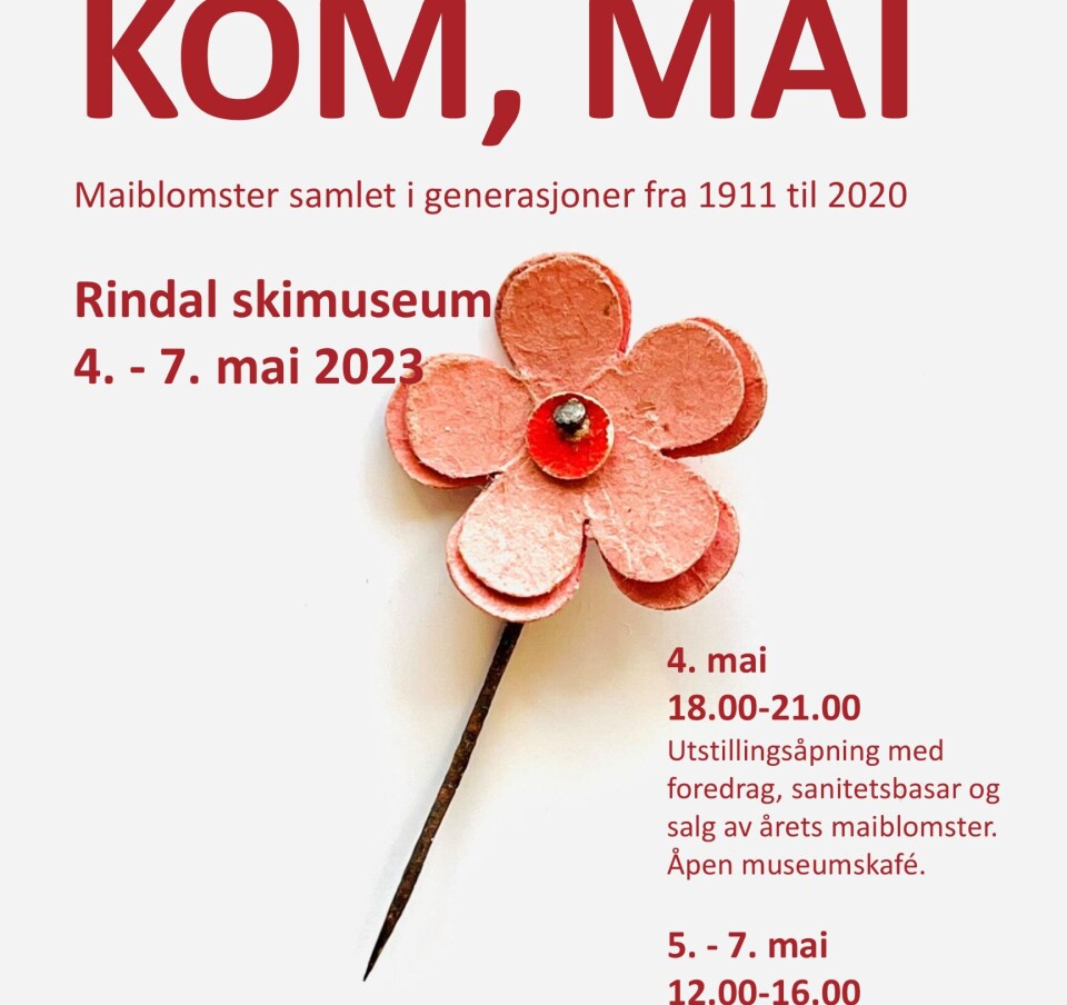 Utstillingsåpning på Rindal skimuseum, Kom mai En plakat for maiblomster