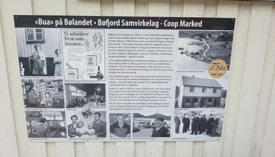Historikk for Coop Marked Bøfjord.