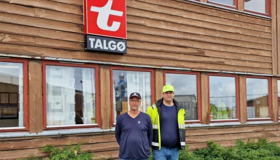 Elmer Talgø og Aleksander Talgø er godt fornøyd med den nye driftsavtalen for avfallshåndtering i Talgø-konsernet.