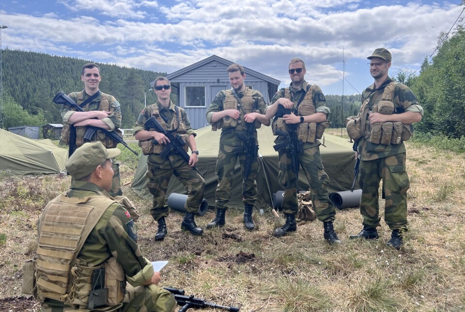 Heimevernsøvelse i Rindal og Heim 6 soldater på heimevernsøvelse.