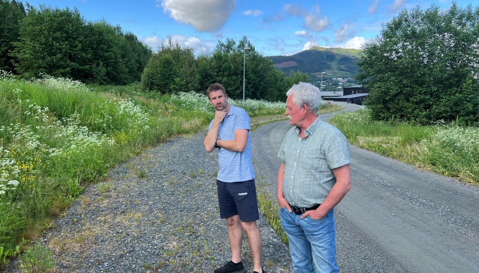 Ole Inge Sæther fra Setra og Svein Løvik fra Talgø Tradbo samarbeider om Se-Ta Project, som skal sette opp leilighetsbyggene.