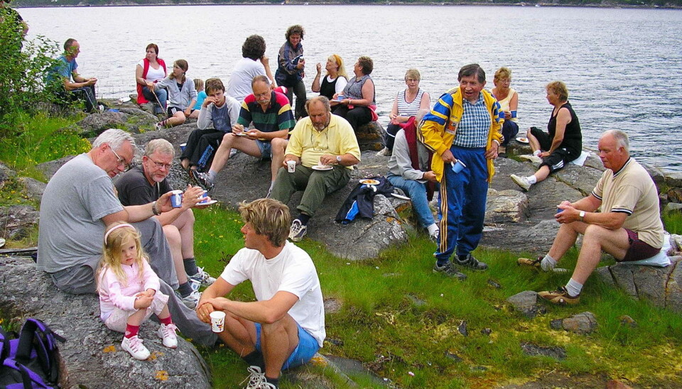 Trim i flott natur har samla mange gjennom åra. Her er det «Trimtreff» i Osen rundt 2005.