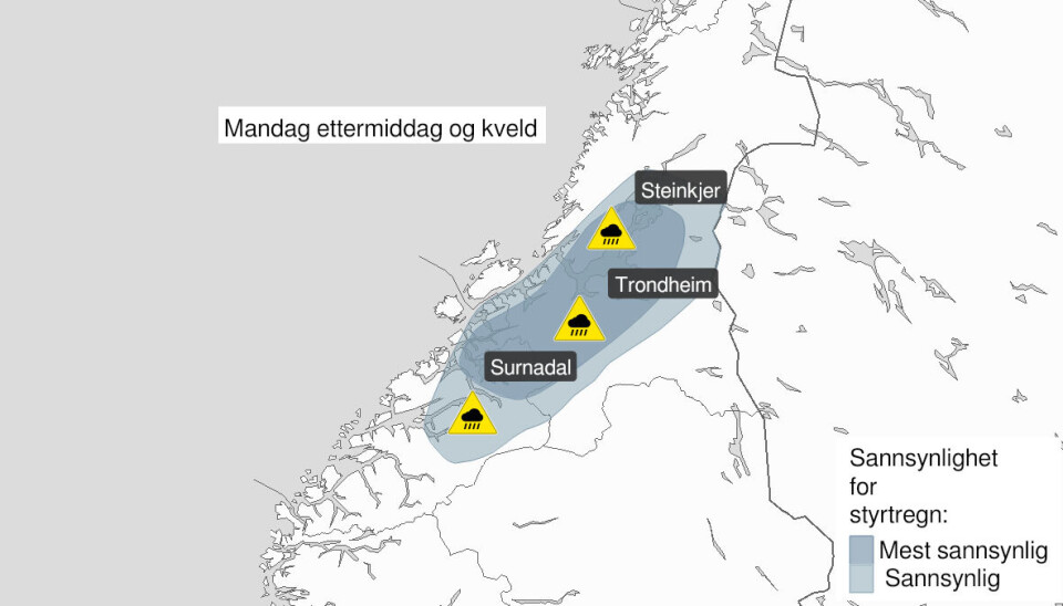 Mørkeblått over dalføret.