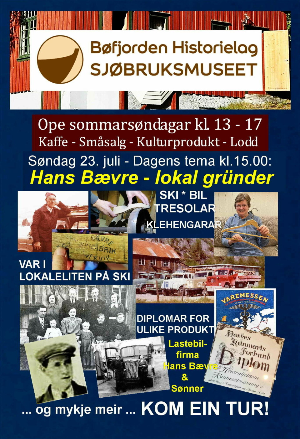 Reklameplakat fra Bøfjorden historielag