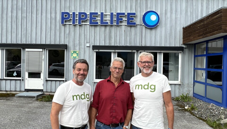 Listetoppene i Surnadal MDG, Kjell Gunnar Polden og Kjell Johan Larsen, med MDGs Rasmus Hansson i midten.