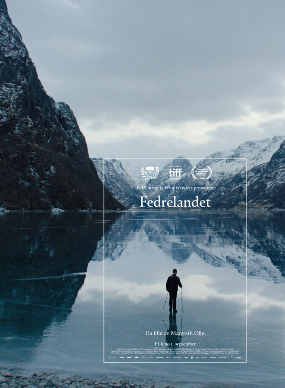 Action og norsk natur på Rindal kino Plakat for kinofilmen 'Fedrelandet'